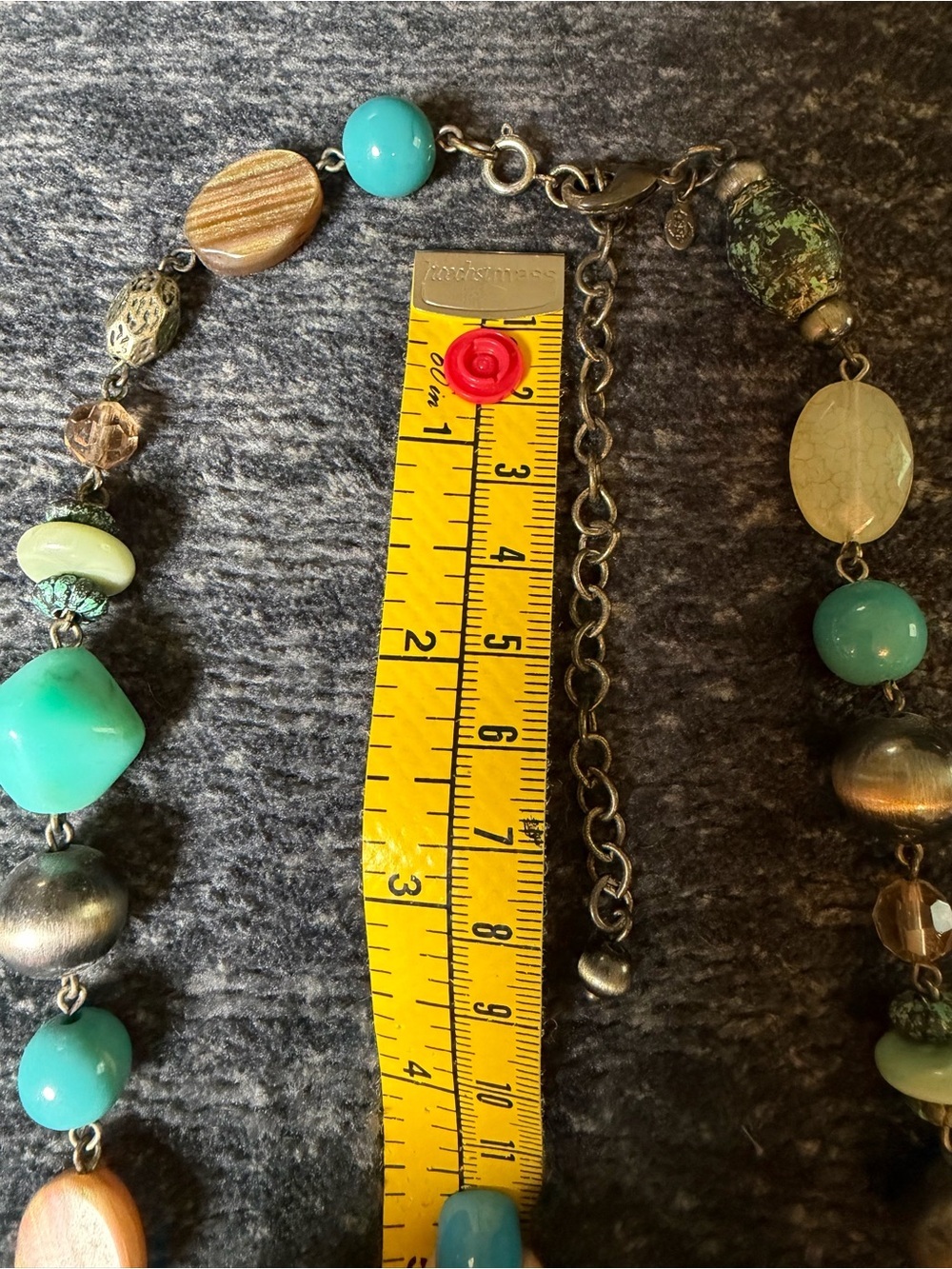 Premier Designs Double Layer Turquoise Beaded Statement Necklace Boho Southwest - Picture 6 of 7